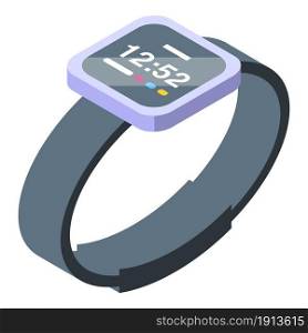 Smart watch icon isometric vector. Digital device. Health tracker. Smart watch icon isometric vector. Digital device