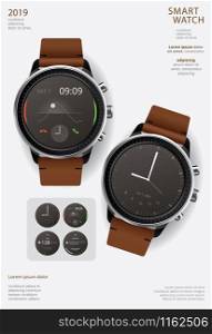 Smart Watch Poster Design Template Vector Illustration