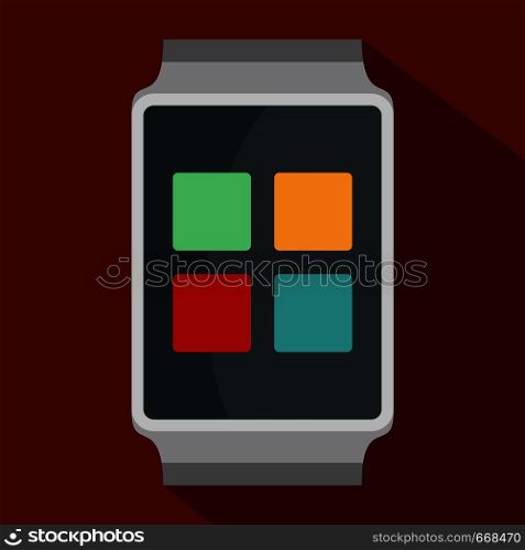 Smart watches icon. Flat illustration of smart watches vector icon for web. Smart watches icon, flat style