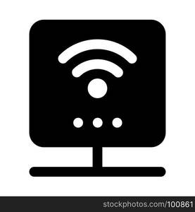 smart wireless router, icon on isolated background