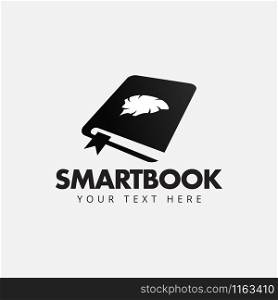 Smartbook logo design template vector isolated