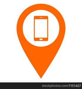 Smartphone and location pin