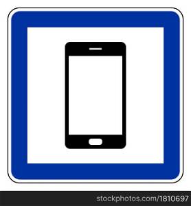 Smartphone and road sign