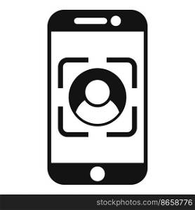 Smartphone audience icon simple vector. Target digital. Customer hunter. Smartphone audience icon simple vector. Target digital