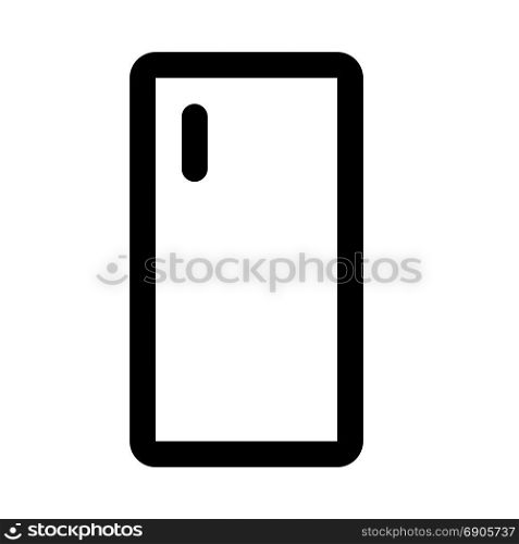 smartphone back, icon on isolated background