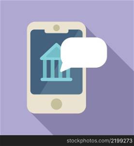 Smartphone banking icon flat vector. Bank finance. Digital payment. Smartphone banking icon flat vector. Bank finance