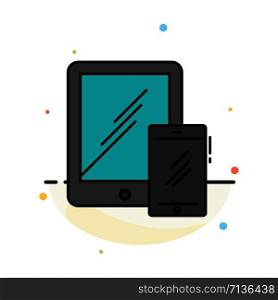 Smartphone, Business, Mobile, Tablet, Phone Abstract Flat Color Icon Template