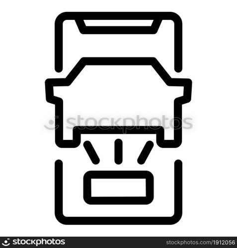 Smartphone car control icon outline vector. Mobile parking. Phone application. Smartphone car control icon outline vector. Mobile parking