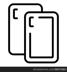 Smartphone case icon outline vector. Mobile phone. Cover glass. Smartphone case icon outline vector. Mobile phone