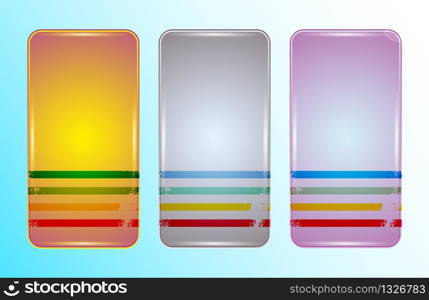 Smartphone case retro design template set. Vector illustration.. Smartphone case retro design template set. Vector illustration