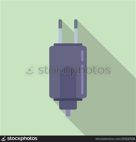 Smartphone charger icon flat vector. Battery charge. Cell recharge. Smartphone charger icon flat vector. Battery charge