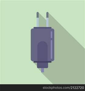 Smartphone charger icon flat vector. Battery charge. Cell recharge. Smartphone charger icon flat vector. Battery charge