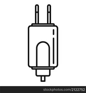 Smartphone charger icon outline vector. Battery charge. Cell recharge. Smartphone charger icon outline vector. Battery charge