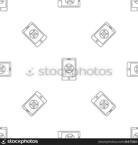 Smartphone drone control pattern seamless vector repeat geometric for any web design. Smartphone drone control pattern seamless vector