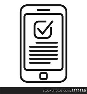 Smartphone expertise icon outline vector. Business expert. Control work. Smartphone expertise icon outline vector. Business expert