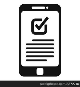 Smartphone expertise icon simple vector. Business expert. Control work. Smartphone expertise icon simple vector. Business expert