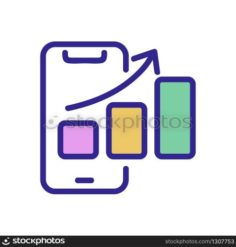smartphone faster icon vector. smartphone faster sign. color isolated symbol illustration. smartphone faster icon vector outline illustration