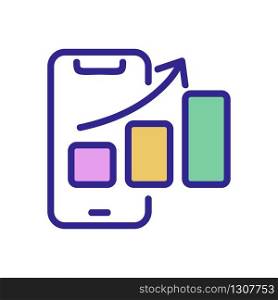 smartphone faster icon vector. smartphone faster sign. color isolated symbol illustration. smartphone faster icon vector outline illustration