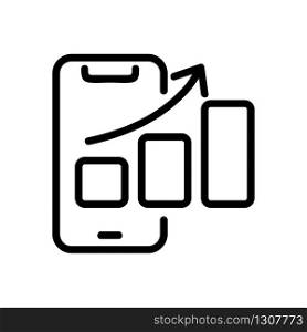smartphone faster icon vector. smartphone faster sign. isolated contour symbol illustration. smartphone faster icon vector outline illustration
