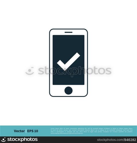 Smartphone Fixed Icon Vector Logo Template Illustration Design. Vector EPS 10.