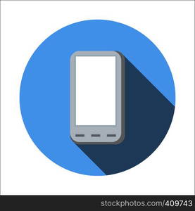 Smartphone flat icon isolated on white background. Smartphone flat icon