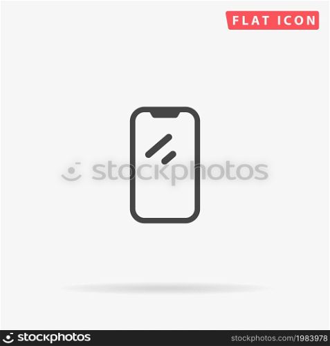 Smartphone flat vector icon. Hand drawn style design illustrations.. Smartphone flat vector icon