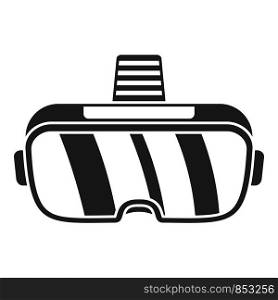 Smartphone game goggles icon. Simple illustration of smartphone game goggles vector icon for web design isolated on white background. Smartphone game goggles icon, simple style