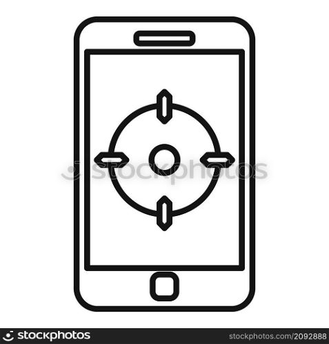 Smartphone gyroscope icon outline vector. Phone accelerometer. Mobile sensor. Smartphone gyroscope icon outline vector. Phone accelerometer