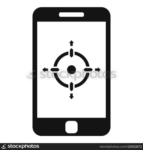 Smartphone gyroscope icon simple vector. Phone accelerometer. Mobile sensor. Smartphone gyroscope icon simple vector. Phone accelerometer