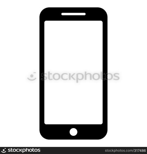 Smartphone icon black color vector illustration flat style simple image