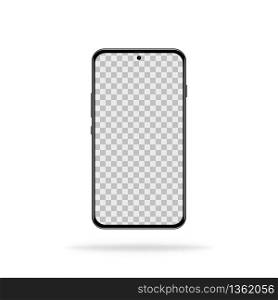 Smartphone icon. Phone isolated device. Telephone blank with camera. Smart device. Illustration of smart phone. Vector EPS 10.