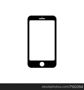 Smartphone icon phone mock up white screen. Isolated element on white background. EPS 10. Smartphone icon phone mock up white screen. Isolated element on white background.