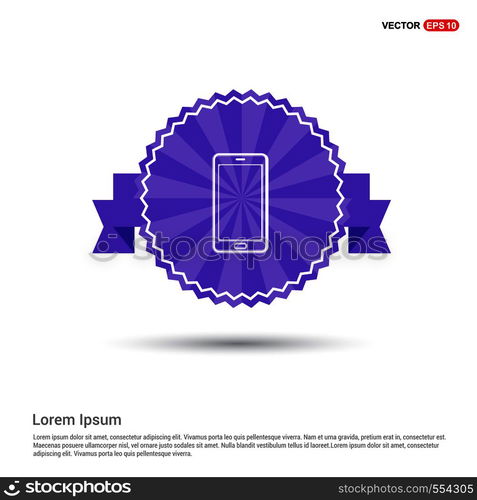 smartphone icon - Purple Ribbon banner