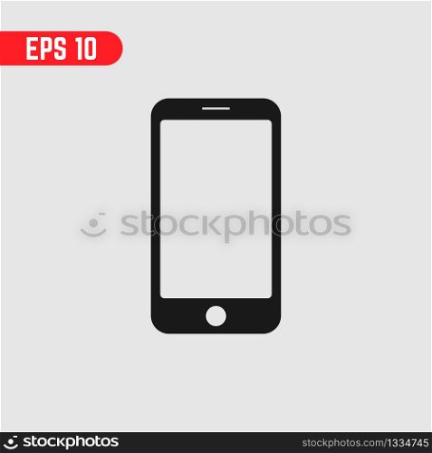 Smartphone icon. Simple vector illustration on gray background. EPS 10