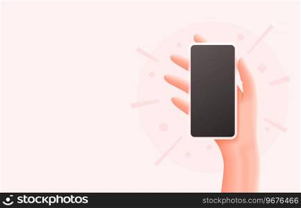 smartphone in hand, touch screen, web banner. Vector illustration. smartphone in hand, touch screen, web banner. Vector