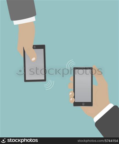Smartphone in hand wifi