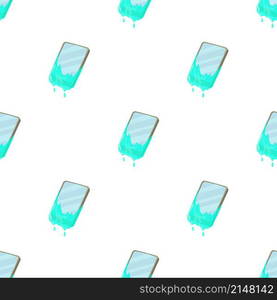 Smartphone in water pattern seamless background texture repeat wallpaper geometric vector. Smartphone in water pattern seamless vector