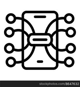 Smartphone influence icon outline vector. Social content. Share brand. Smartphone influence icon outline vector. Social content