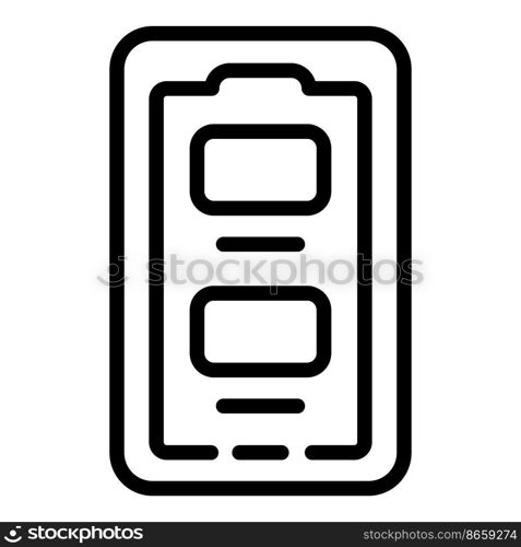 Smartphone inventory icon outline vector. Digital control. Computer system. Smartphone inventory icon outline vector. Digital control