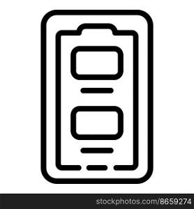 Smartphone inventory icon outline vector. Digital control. Computer system. Smartphone inventory icon outline vector. Digital control