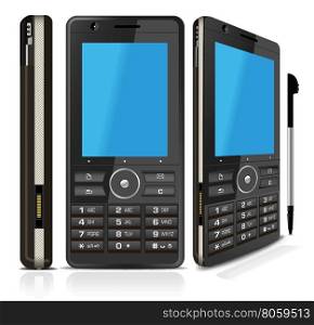 Smartphone isolated on white background. Mobile set