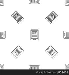 Smartphone learning pattern seamless vector repeat geometric for any web design. Smartphone learning pattern seamless vector