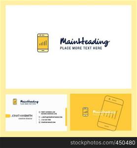 Smartphone Logo design with Tagline & Front and Back Busienss Card Template. Vector Creative Design