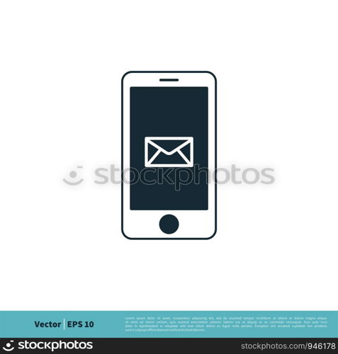 Smartphone Message Icon Vector Logo Template Illustration Design. Vector EPS 10.
