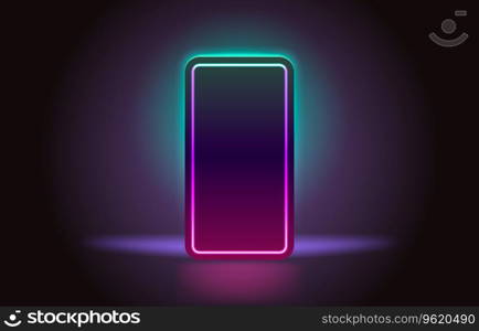 Smartphone mobile screen, technology mobile display light. Vector illustration. Smartphone mobile screen, technology mobile display light. Vector