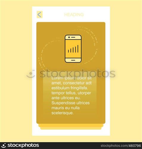 Smartphone mobile vertical banner design design. Vector