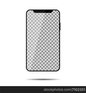 Smartphone mockup isolated device on white background. Template for web or application. EPS 10. Smartphone mockup isolated device on white background. Template for web or application.