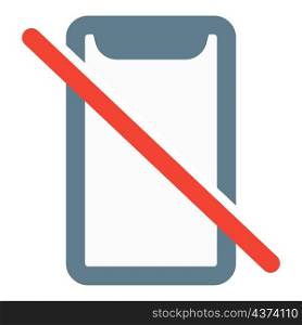 Smartphone not allowed in hospital premises region