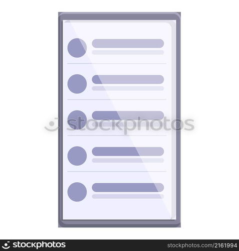 Smartphone online exam icon cartoon vector. Test computer. Digital form. Smartphone online exam icon cartoon vector. Test computer