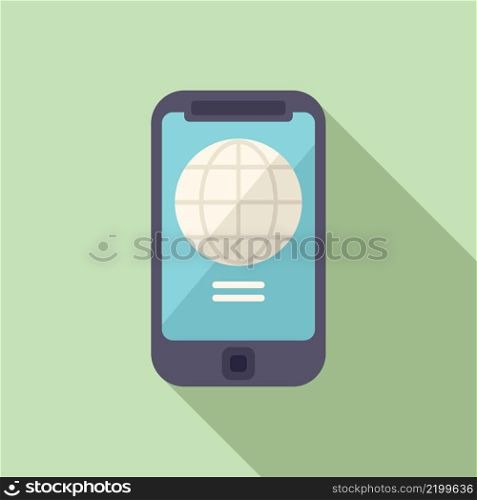 Smartphone online marketing icon flat vector. Media web. Social design. Smartphone online marketing icon flat vector. Media web